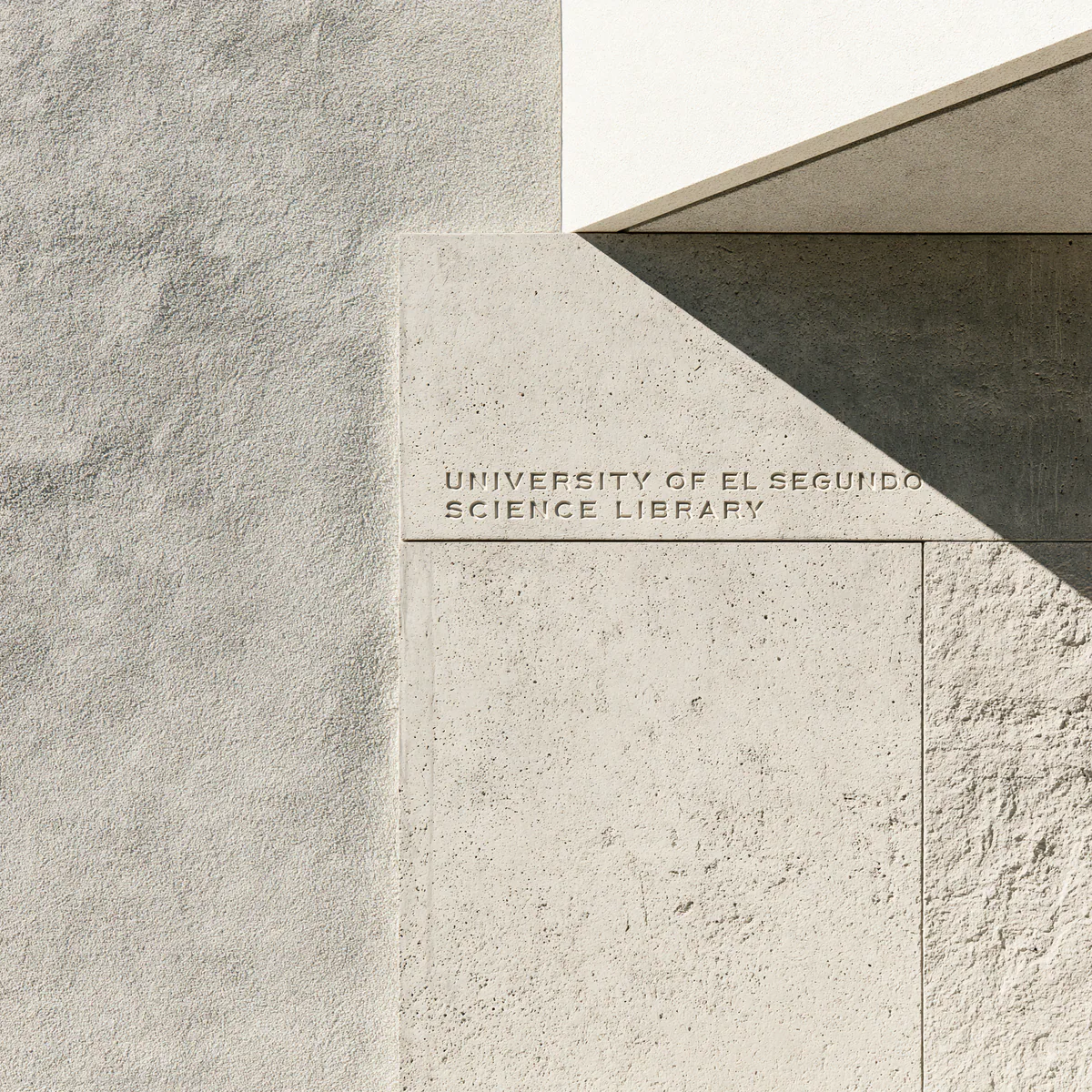Minimalist Building Entrance Sign For University Of El Segund, work 205 by Michael Hoydich