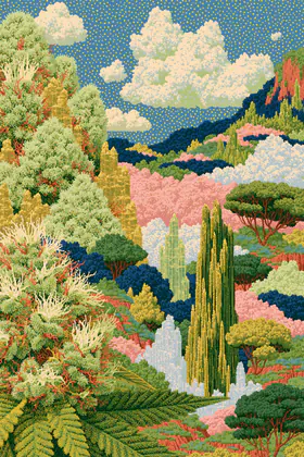 Art Poster Titled The Flower Is Architecture For University O, course cover for UES-207